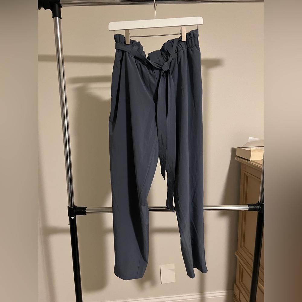 High waisted tie pants